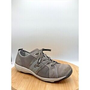 Dansko Heidi Womens Pewter Suede Leather Lace Up Sneakers 39 8.5 US Minimalist